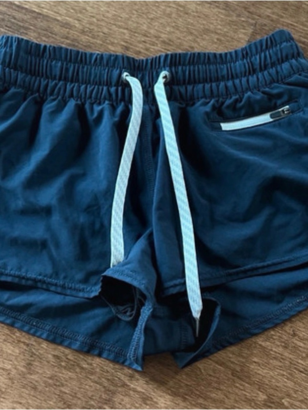 Vuori Clementine Performance Navy Blue Athletic Drawstring Shorts